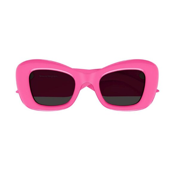 NEW AM0434S 004 ALEXANDER MCQUEEN SUNGLASSES PINK CAT EYE WOMEN EYEWEAR - Picture 3 of 6